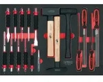 KS Tools SCS Feilen-, Mei&szlig;el- und Hammer-Satz, 18-tlg in 1-1 Systemeinlage -