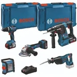 Bosch Combo Kit 18V-Set mit 5 Werkzeugen: GSB + GBH + GWS + GSA + GLI + 3 x Akku -