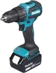 Makita Akku-Schlagbohrschrauber 18V / 3,0 Ah, 2 Akkus + Ladeger&auml;t im Koffer +