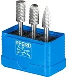 PFERD TOOLS HSS Fr&auml;sstift Set 86 3-tlg. Zahnung 3 12mm Schaft 6mm universal mittel