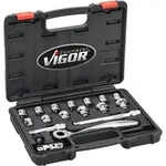 VIGOR Steckschl&uuml;ssel Satz, superflach, V6202, Vierkant10 mm (3/8 Zoll),