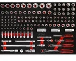 KS Tools 1-4'' + 3-8'' + 1-2'' Steckschl&uuml;ssel-Satz in Schaumstoffeinlage, 139-tlg -