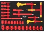KS Tools 3/8"+1/2" Isolierter Steckschl&uuml;ssel-Satz mit Drehmomentschl&uuml;ssel in