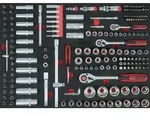 KS Tools 1/4"+3/8"+1/2" Steckschl&uuml;ssel-Satz, 195-tlg in 1/1 Systemeinlage - 711.0195
