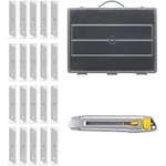 STANLEY Klingen-Vorratspack mit 200 Abbrechklingen 18mm und Interlock Cutter in