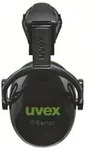 uvex K10H Kapselgeh&ouml;rschutz Helm Geh&ouml;rschutzkapsel schwarz/ gr&uuml;n SNR 28 dB