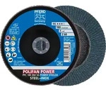 PFERD TOOLS POLIFAN POWER F&auml;cherscheibe PFC konisch Zirkonkorund SG STEELOX