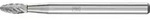 PFERD TOOLS Hartmetall Fr&auml;sstift Flamme B Z3P universal mittel kreuzverzahnt -