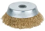 KS Tools BRONZEplus Topfb&uuml;rste, Zinnbronzedraht, gewellt, &Oslash; 85 mm - 963.9597