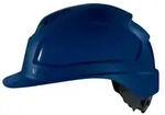 uvex pheos IES Schutzhelm mit L&uuml;ftung - mit Drehradsystem - langer Schirm blau 55 cm