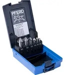 PFERD TOOLS HSS-Kegelsenker-Set UGT 6-tlg. DIN 335 C 90&deg; mit Ungleichteilung -