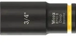 Wera 8790 B Impaktor Deep Steckschl&uuml;sseleinsatz mit 3/8 zoll-Antrieb, 3/4 zoll x 63
