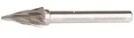 Makita Hartmetall Fr&auml;sstift Spitzkegel - Alu-Verzahnung - Lx&Oslash; 20x10 mm -...
