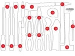 KS Tools Leere Schaumstoffeinlage zu 811.0017 - 811.0017-97