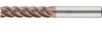 PFERD TOOLS VHM-Fr&auml;ser &Oslash;10mm, 5 Schneiden, mit Spanteiler, 4xDC, Radius 0,5mm,