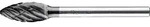 PFERD TOOLS Hartmetall Hochleistungsfr&auml;sstift ALLROUND Flamme B &Oslash; 06x13mm...