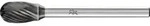 PFERD TOOLS Hartmetall Hochleistungsfr&auml;sstift Tropfen TRE &Oslash; 06x10mm Schaft-&Oslash;...