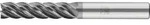 PFERD TOOLS VHM-Fr&auml;ser &Oslash;6mm, 5 Schneiden, mit Spanteiler, 4xDC, Radius 0,5mm,...