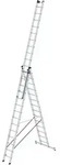 Munk Sprossen-Mehrzweckleiter 3-teilig mit nivello&reg;-Traverse und Wandlaufrollen -