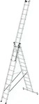 Munk Sprossen-Mehrzweckleiter 3-teilig mit nivello&reg;-Traverse und Wandlaufrollen -
