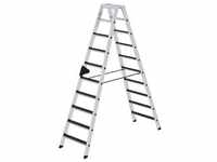 Munk Stufen-Stehleiter beidseitig begehbar mit clip-step R13 2x10 Stufen -...