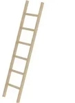 Munk Sprossen-Anlegeleiter Holz ohne Traverse - 033106