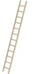 Munk Sprossen-Anlegeleiter Holz ohne Traverse - 033112