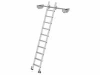 Munk Stufen-Regalleiter fahrbar für Doppelregal 10 Stufen - 044610