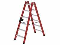 Munk Stufen-Stehleiter beidseitig begehbar GFK / Alu 2x6 Stufen - 034112