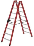 Munk Stufen-Stehleiter beidseitig begehbar GFK / Alu - 034116