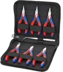 KNIPEX Elektronikzangen-Set mit Werkzeugen f&uuml;r Arbeiten an elektronischen Bauteilen