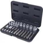 KS Tools Torx-Steckschl&uuml;ssel- und Bit-Satz, 30-tlg Bits mit Bohrung - 911.4301-2