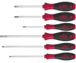 Wiha Schraubendreher Set SoftFinish Schlitz, Phillips, Pozidriv 6-teilges Set - 26113
