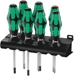 Wera 335/350/367/7 Rack Schraubendrehersatz Kraftform Plus Lasertip + Rack, 7-teilig