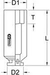 KS Tools 3/4" Sechskant-Kraft-Stecknuss, lang - 515.1434