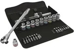 Wera 8100 SC 10 Zyklop Metal-Knarrensatz, Durchsteckvierkant, 1/2"-Antrieb, z&ouml;llig,