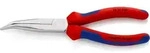 KNIPEX Flachrundzange mit Schneide verchromt mit angewinkelten Backen