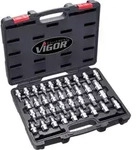 VIGOR Schraubendreher-Einsatz Satz, V2496, Vierkant12,5 mm (1/2 Zoll), Innen TORX&reg;