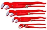 Rothenberger Zangenset: Eckrohrzange 1"+1.1/2"+2", Wasserpumpenzange 10" - 070137X