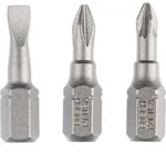 Bosch Schrauberbit-Set Extra-Hart (gemischt), 3-teilig, S 0,6x4,5, PH1, PZ1, 25 mm -