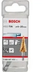 Bosch Stufenbohrer HSS-TiN, 4 - 20 mm, 1/4 Zoll, 70,5 mm, 9 Stufen - 2608587433