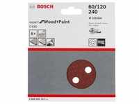 Bosch Schleifblatt C430, 60, 120, 240, 8 Löcher, Klett, 6er-Pack 115 - 2608605107