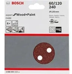 Bosch Schleifblatt C430, 60, 120, 240, 8 L&ouml;cher, Klett, 6er-Pack - 2608605112