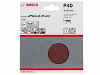 Bosch Schleifblatt-Set F460 Expert for Wood and Paint, 125 mm, 5er-Pack 40 -