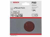 Bosch Schleifblatt-Set F460 Expert for Wood and Paint, 125 mm, 5er-Pack 80 -