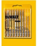 DEWALT HCS Stichs&auml;gebl&auml;tter Set f&uuml;r Holz 10-tlg. - DT2290-QZ