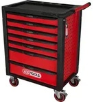 KS Tools RACINGline SCHWARZ-ROT Werkstattwagen mit 7 Schubladen - 826.0007