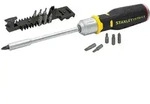 STANLEY FATMAX Bit-Schraubendreher mit Ratsche 12 Bits: 5mm, 6,5mm, 8mm, PH1, PH2,