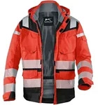 K&Uuml;BLER REFLECTIQ Wetterjacke SYMPATEX&reg; PSA 2 warnrot/schwarz XS - 1307...