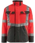 MASCOT Penrith Winterjacke SAFE LIGHT Hi-vis Rot / Dunkelanthrazit XXL -